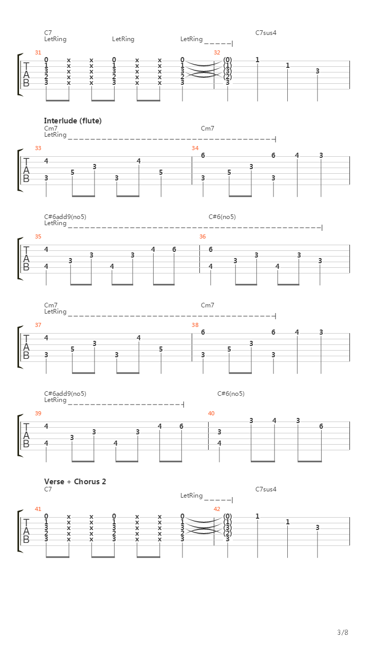 Humdrum吉他谱