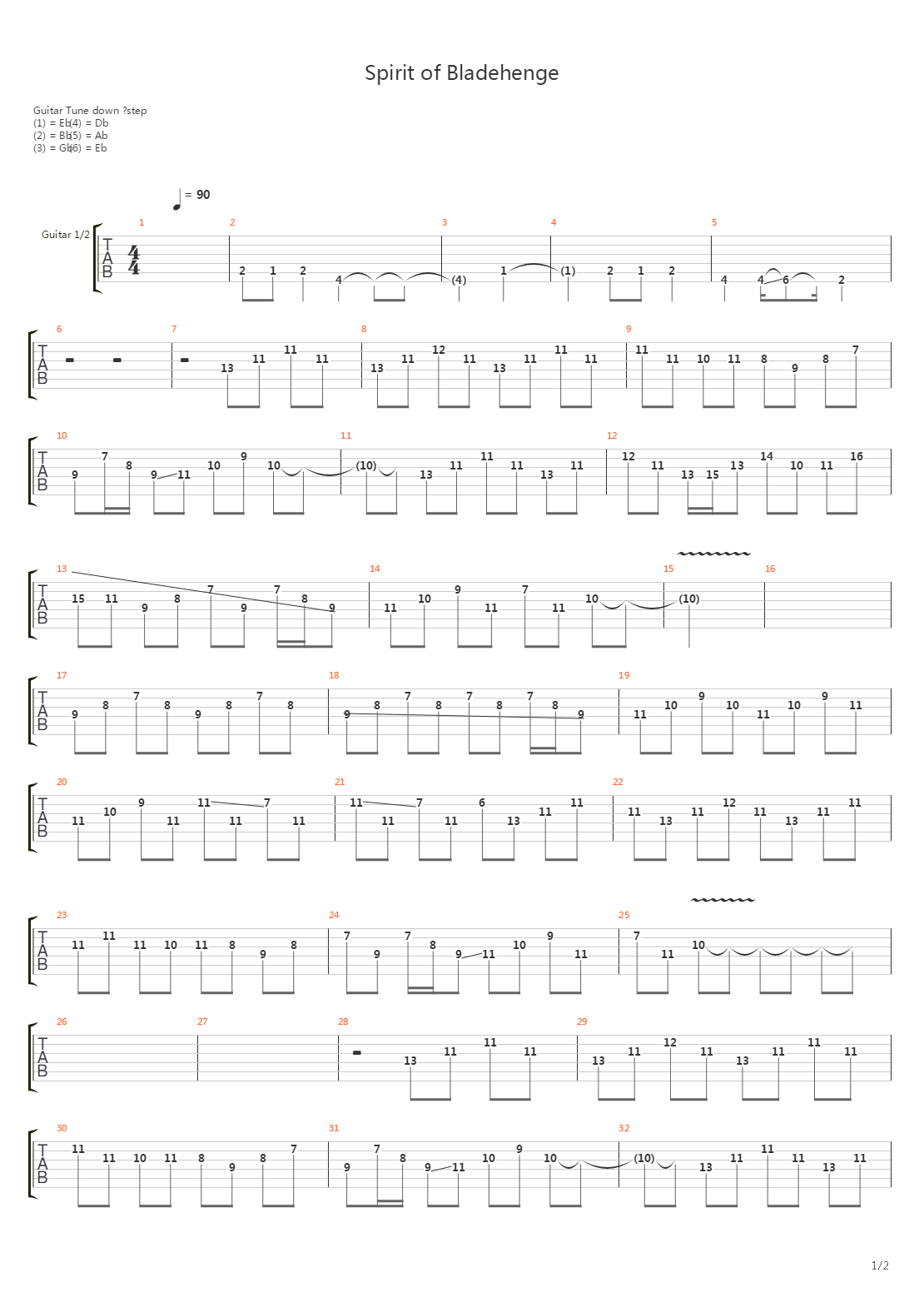 Spirit Of Bladehenge吉他谱