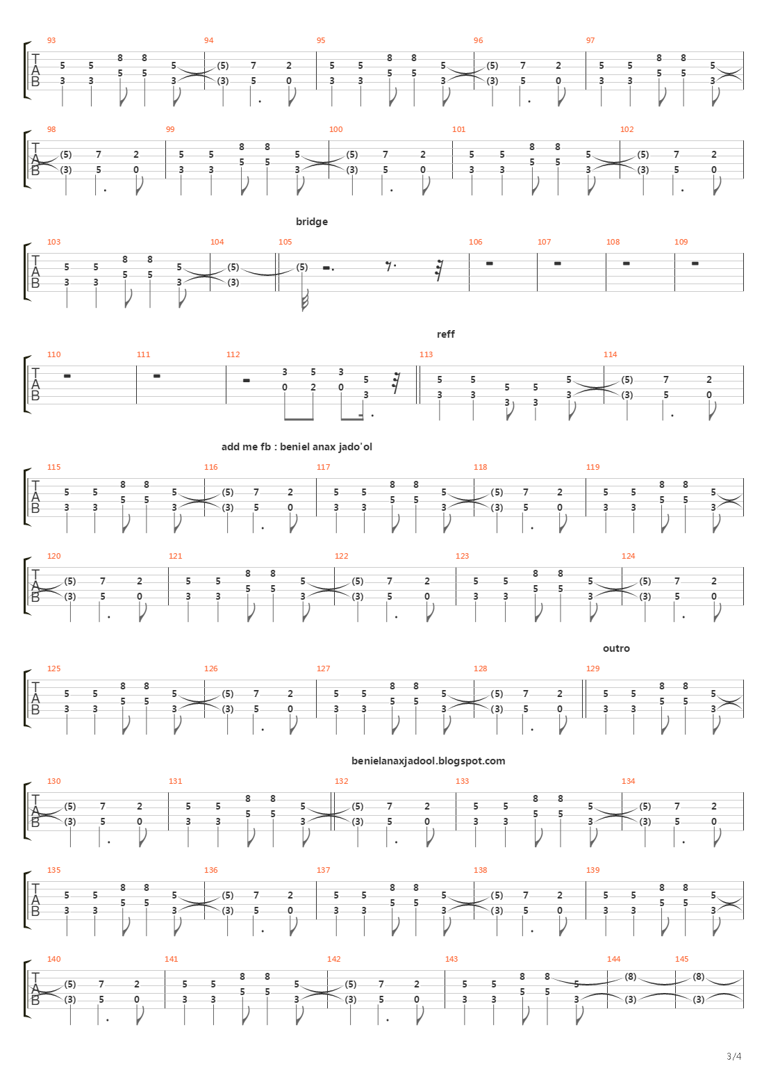 Topeng吉他谱