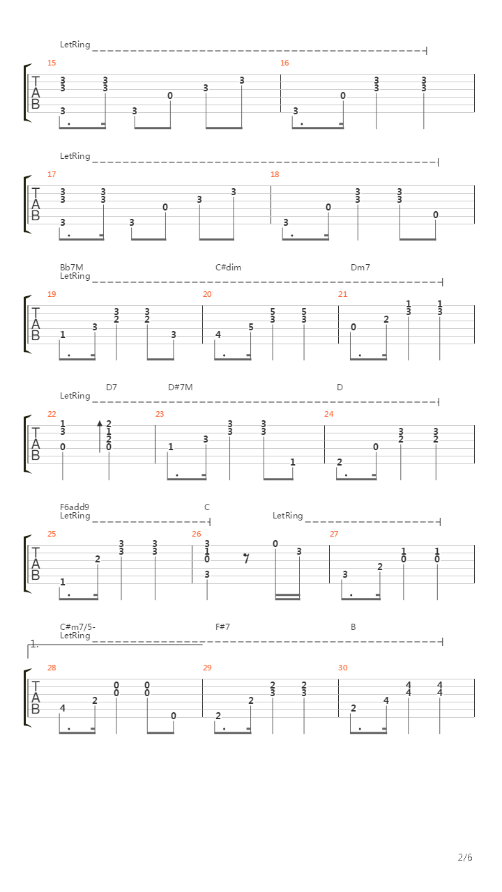 Ct Jardin吉他谱