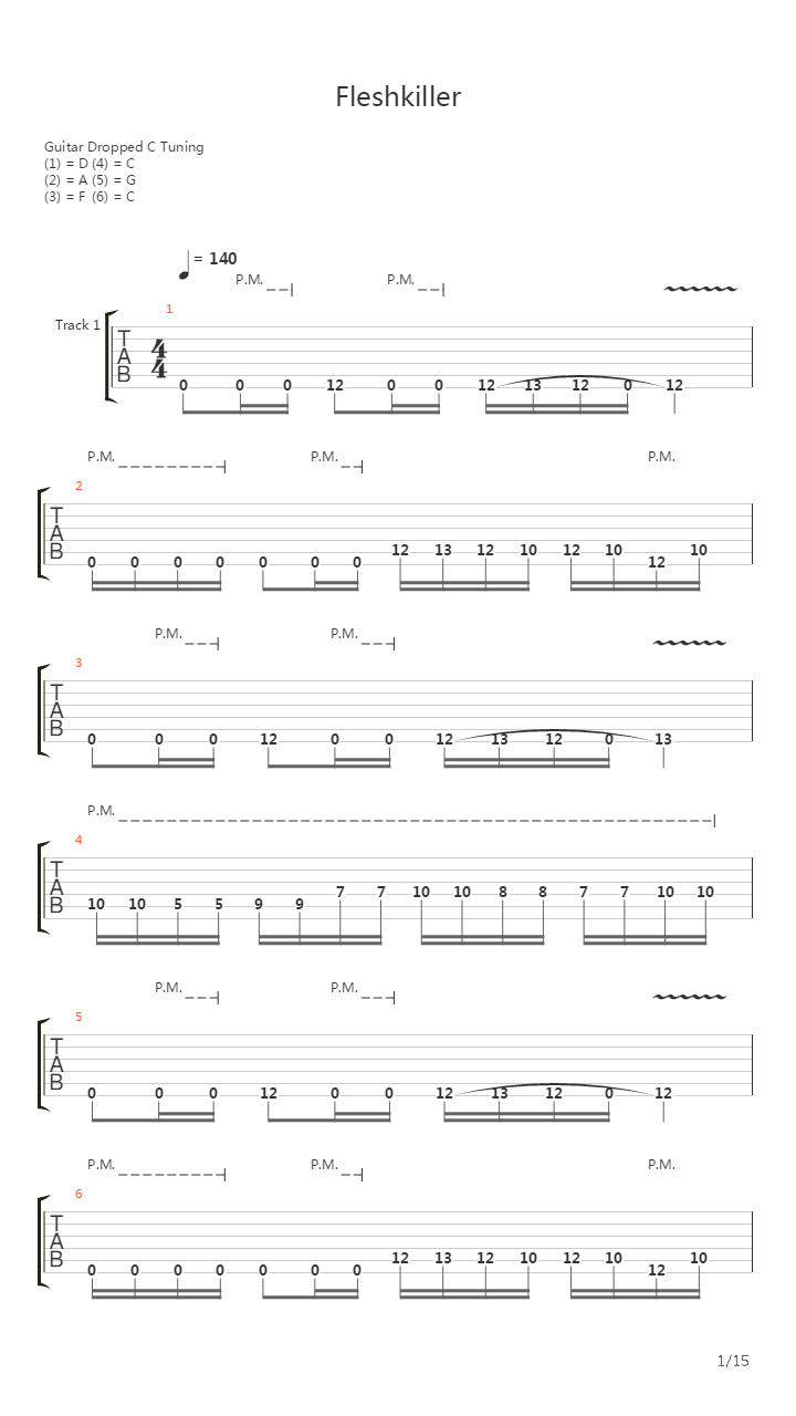 Fleshkiller吉他谱