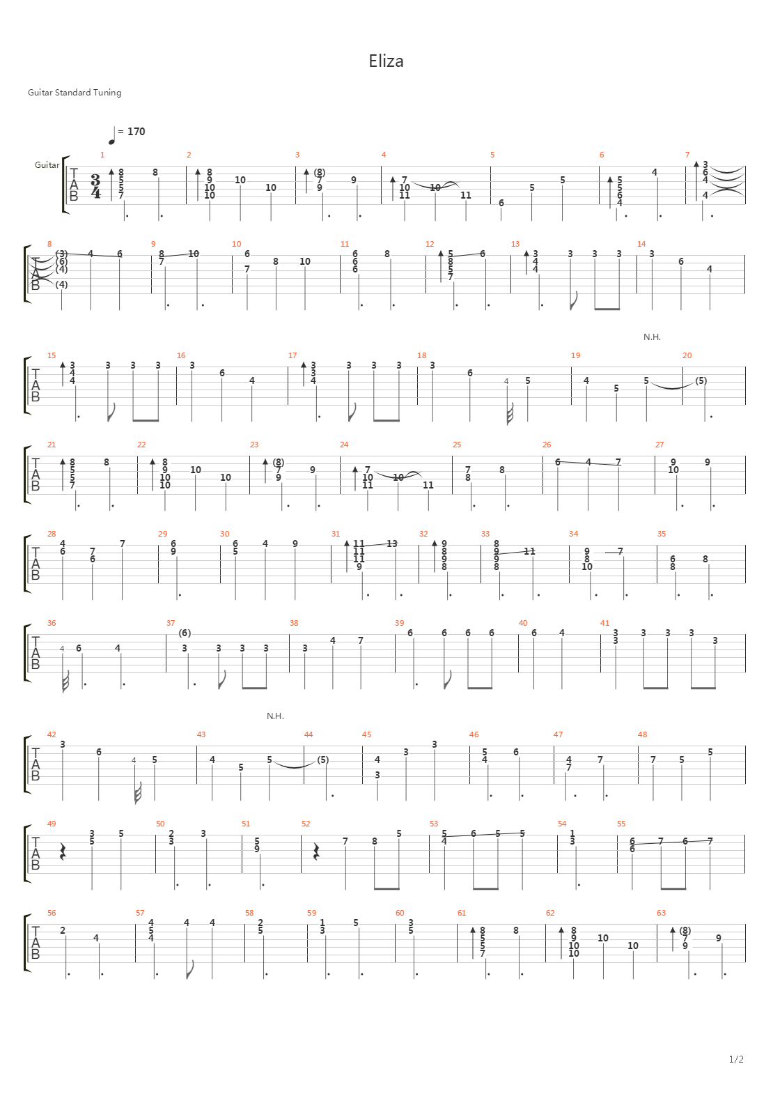 Eliza吉他谱