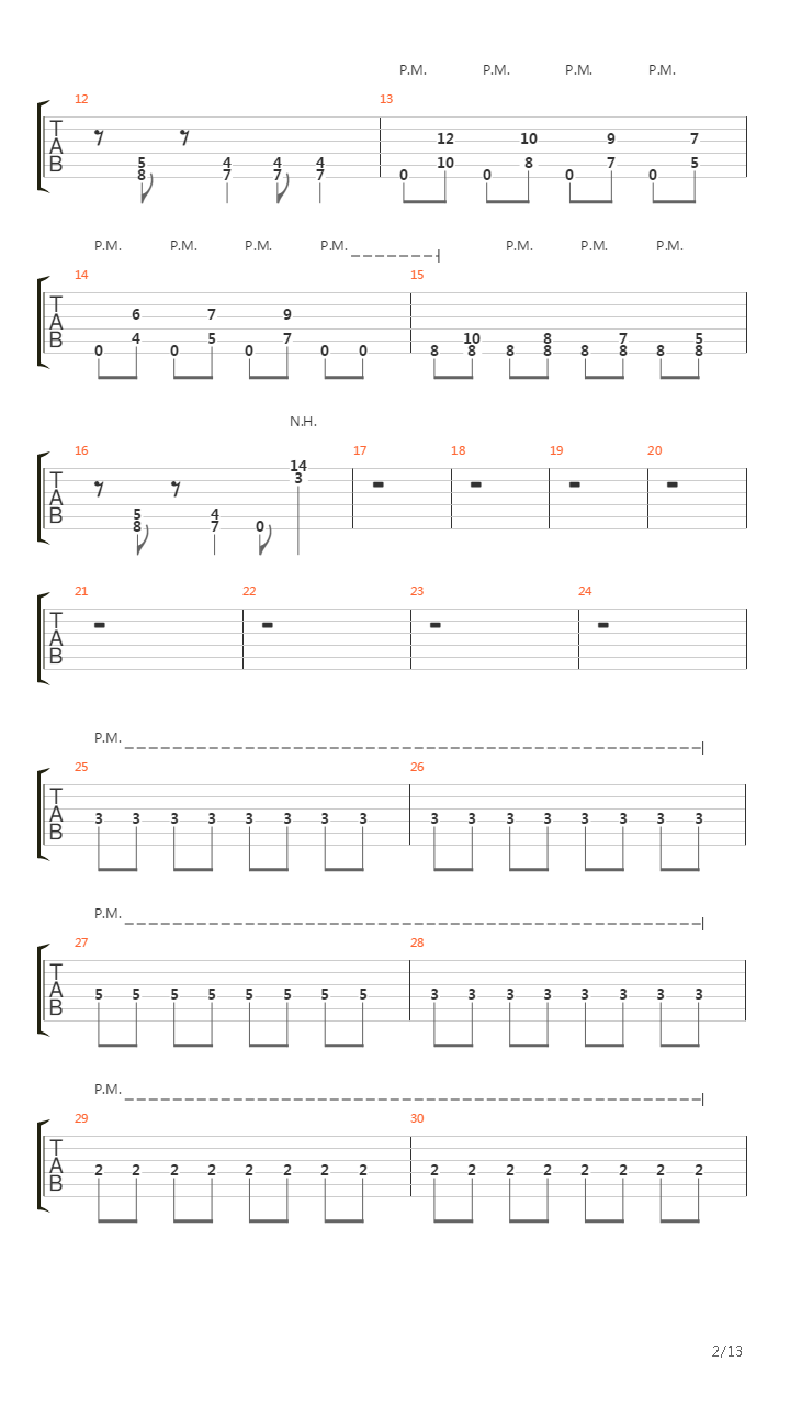 A Match Into Water吉他谱