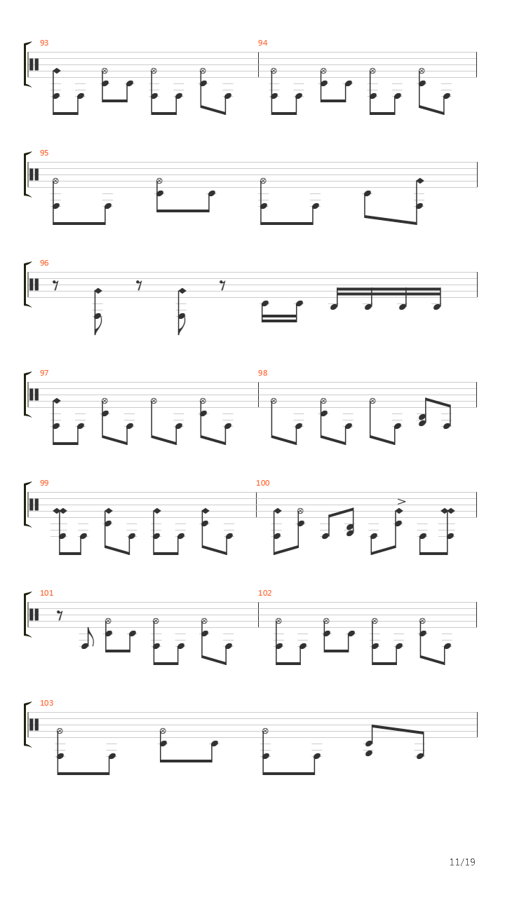 A Match Into Water吉他谱