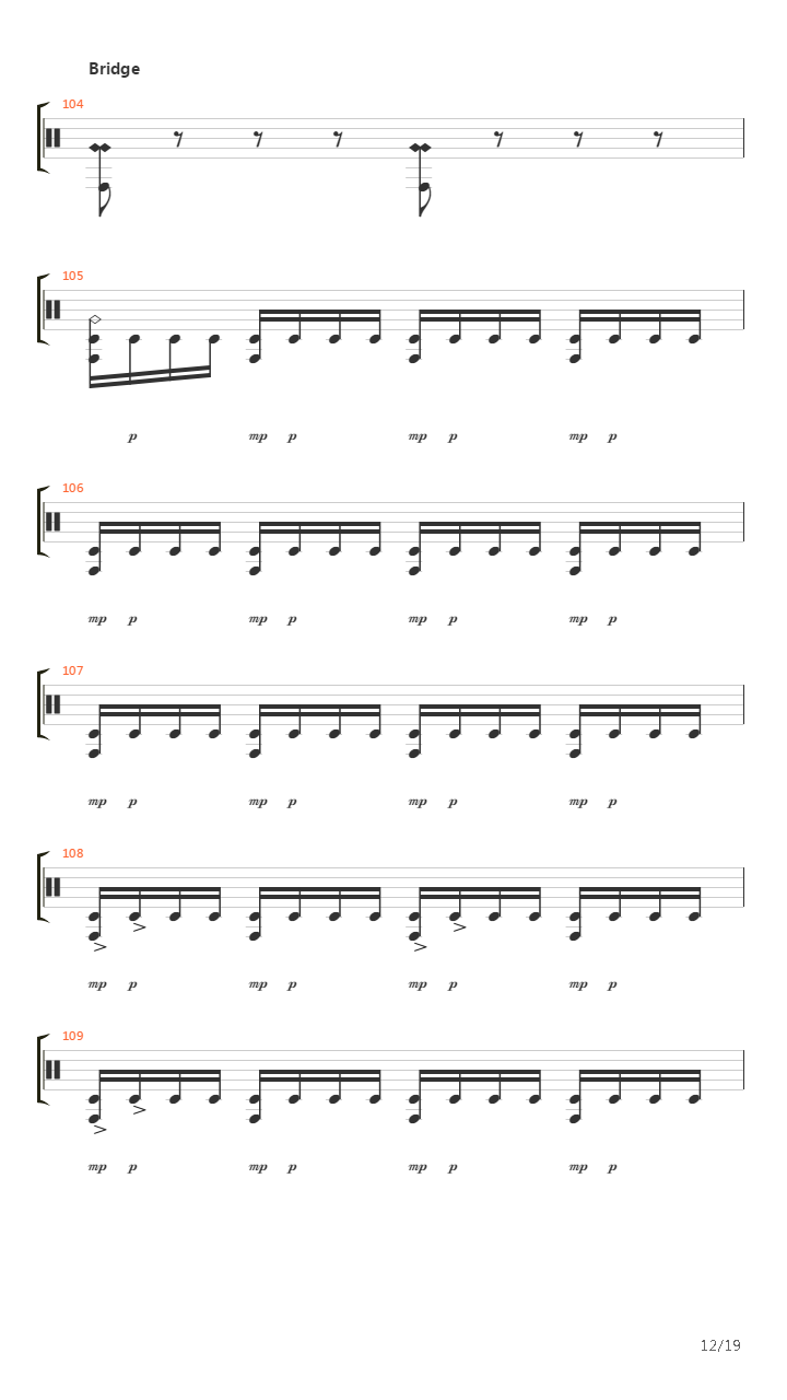 A Match Into Water吉他谱