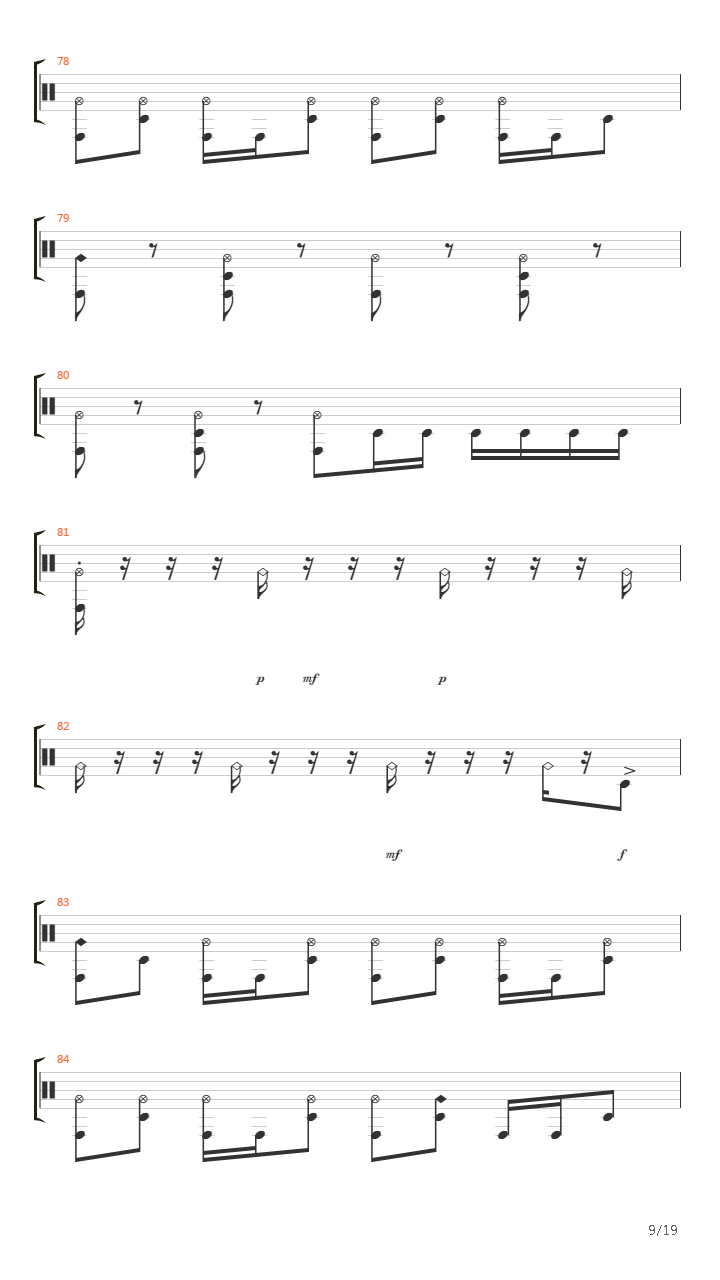 A Match Into Water吉他谱