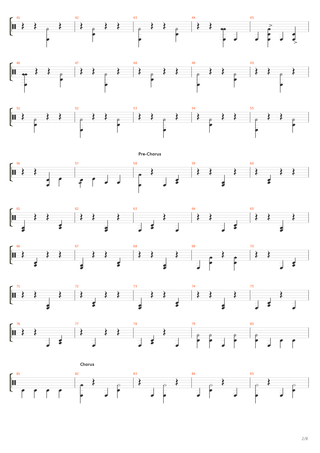 One Hundred Sleepless Nights吉他谱