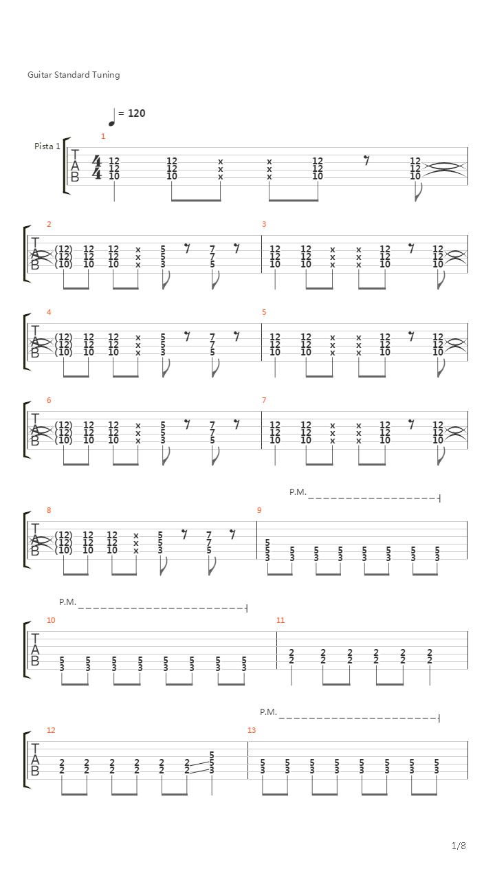 Nada Que Perder吉他谱