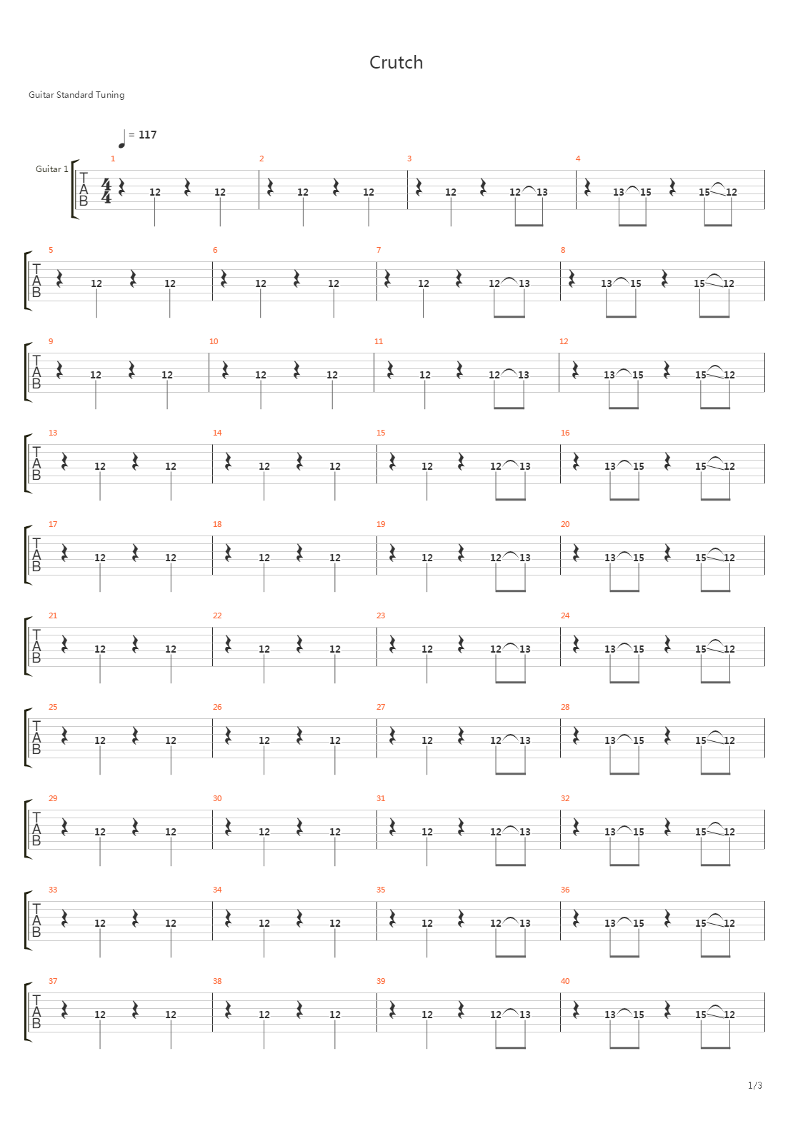 Crutch吉他谱
