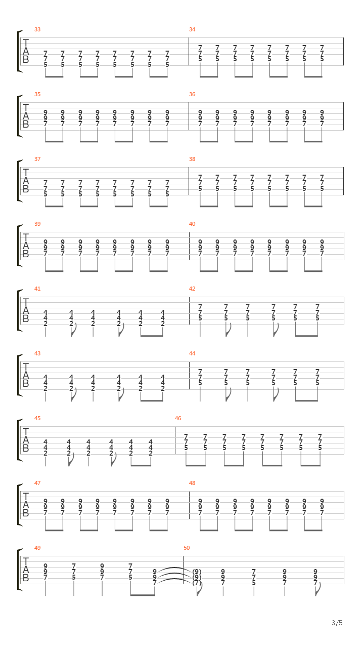 Life During Wartime吉他谱