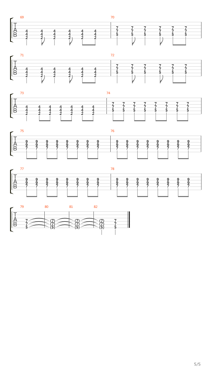 Life During Wartime吉他谱