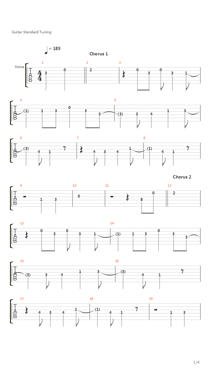 Mahogany吉他谱