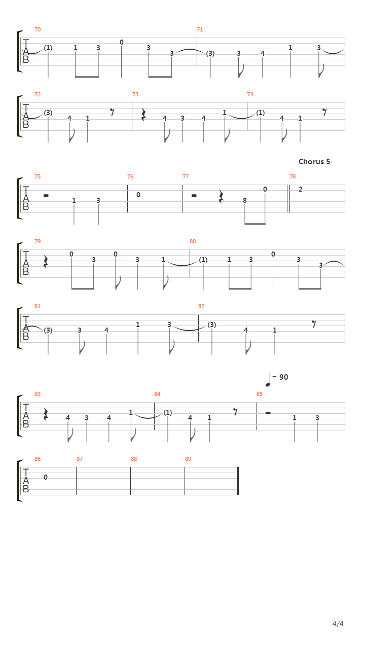 Mahogany吉他谱