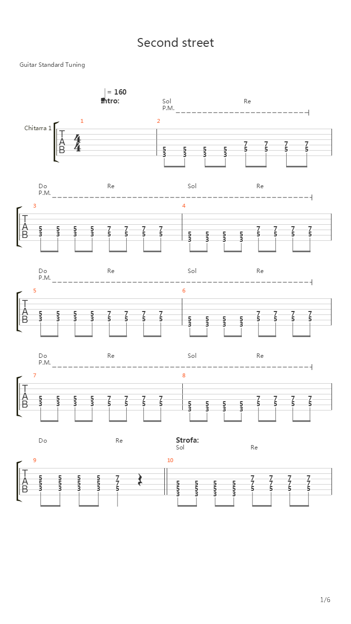 Second Street吉他谱