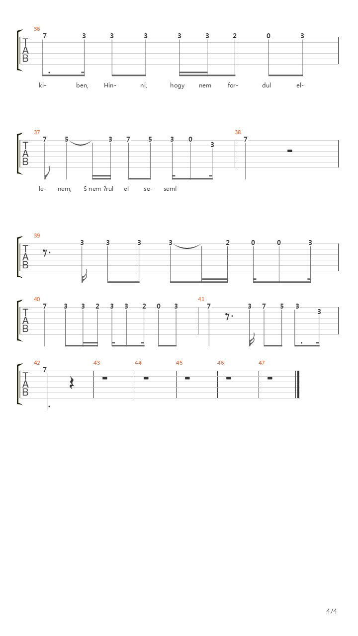 Szintn Akarok Elni吉他谱