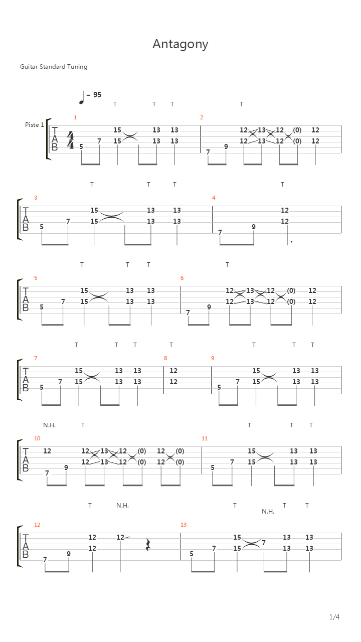Antagony吉他谱