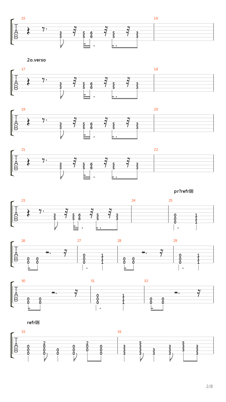 Mscara吉他谱