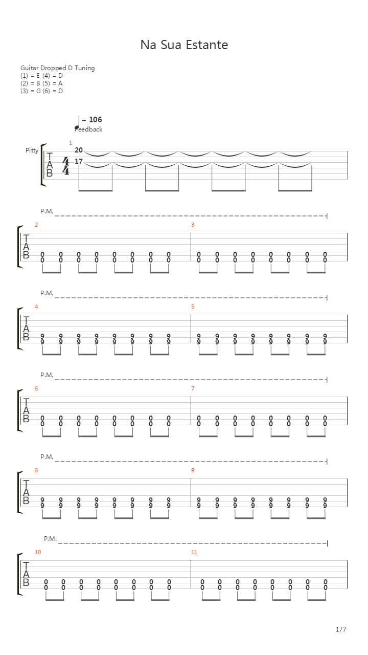 Na Sua Estante吉他谱