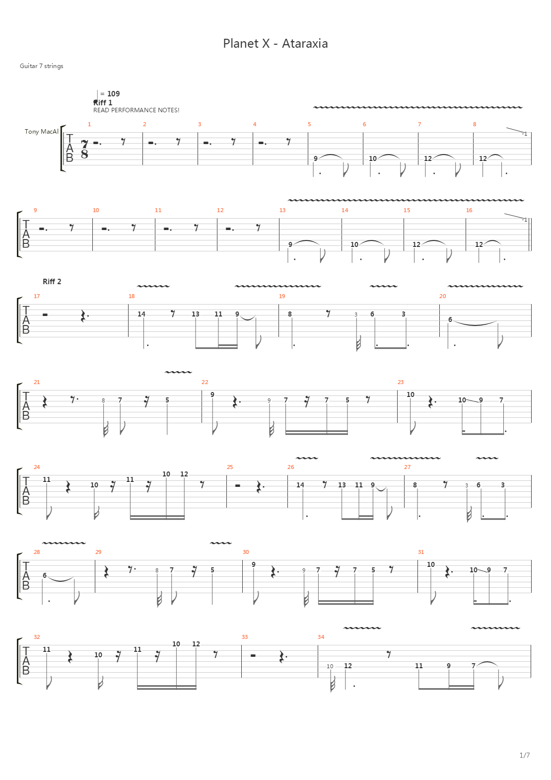 Ataraxia吉他谱