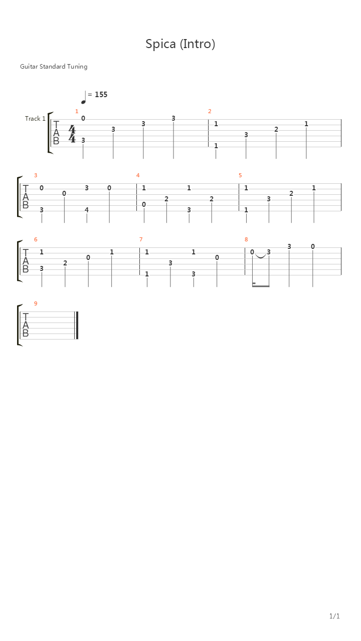 Spica吉他谱