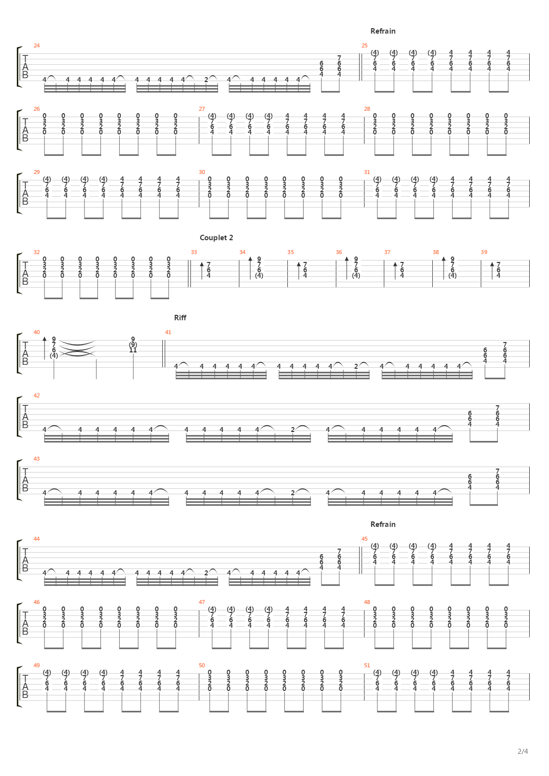 1977吉他谱