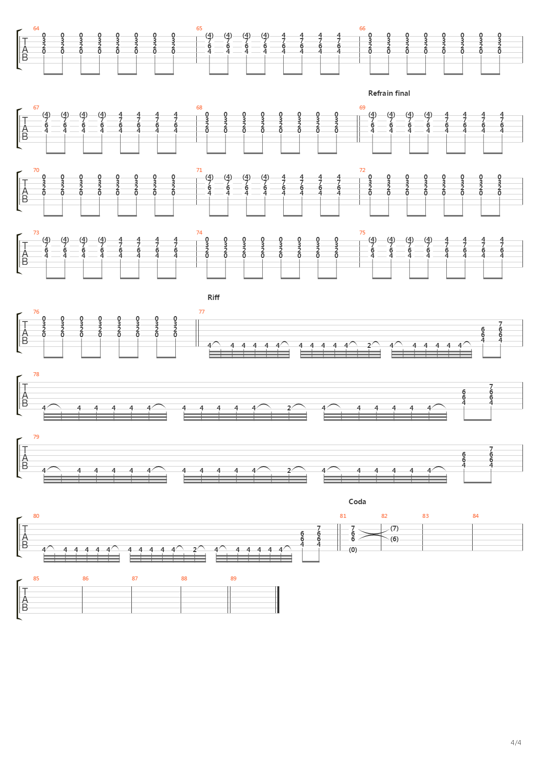 1977吉他谱