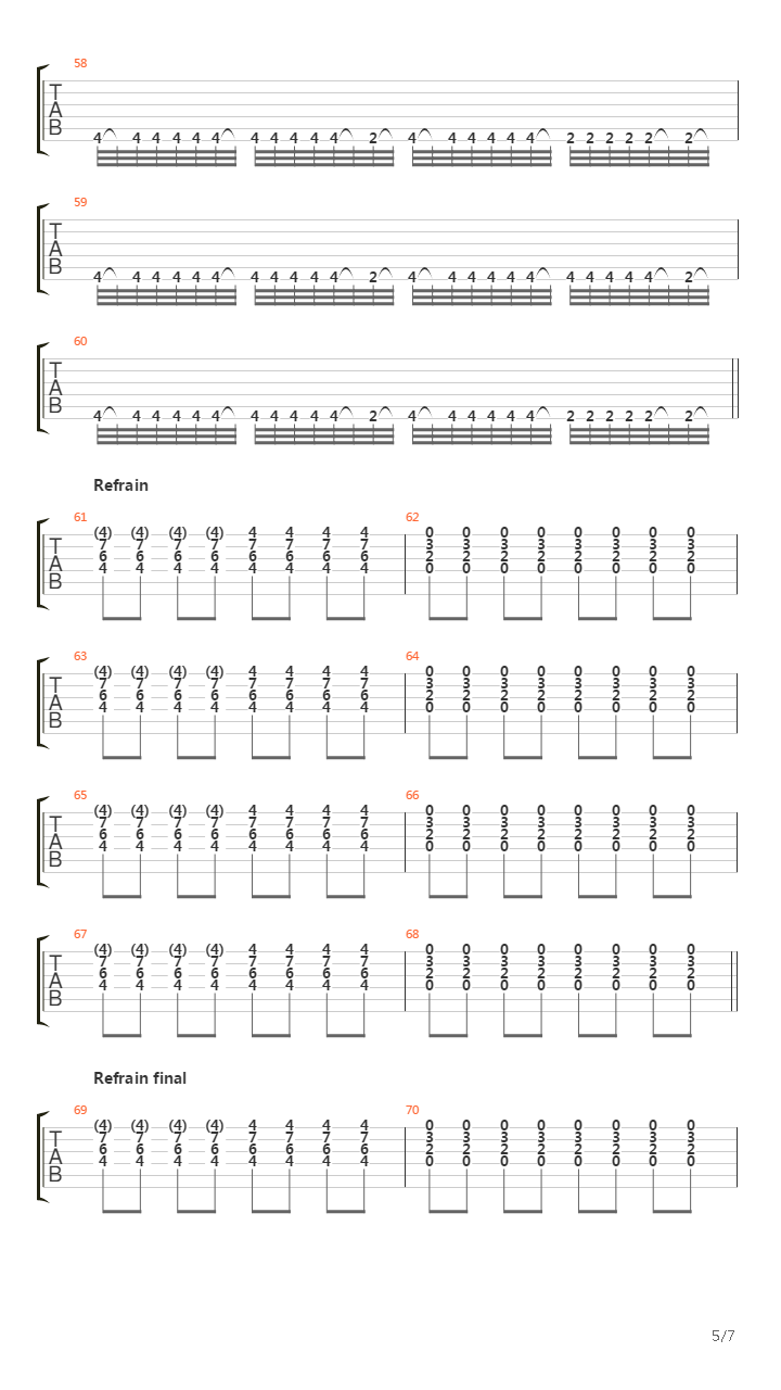 1977吉他谱