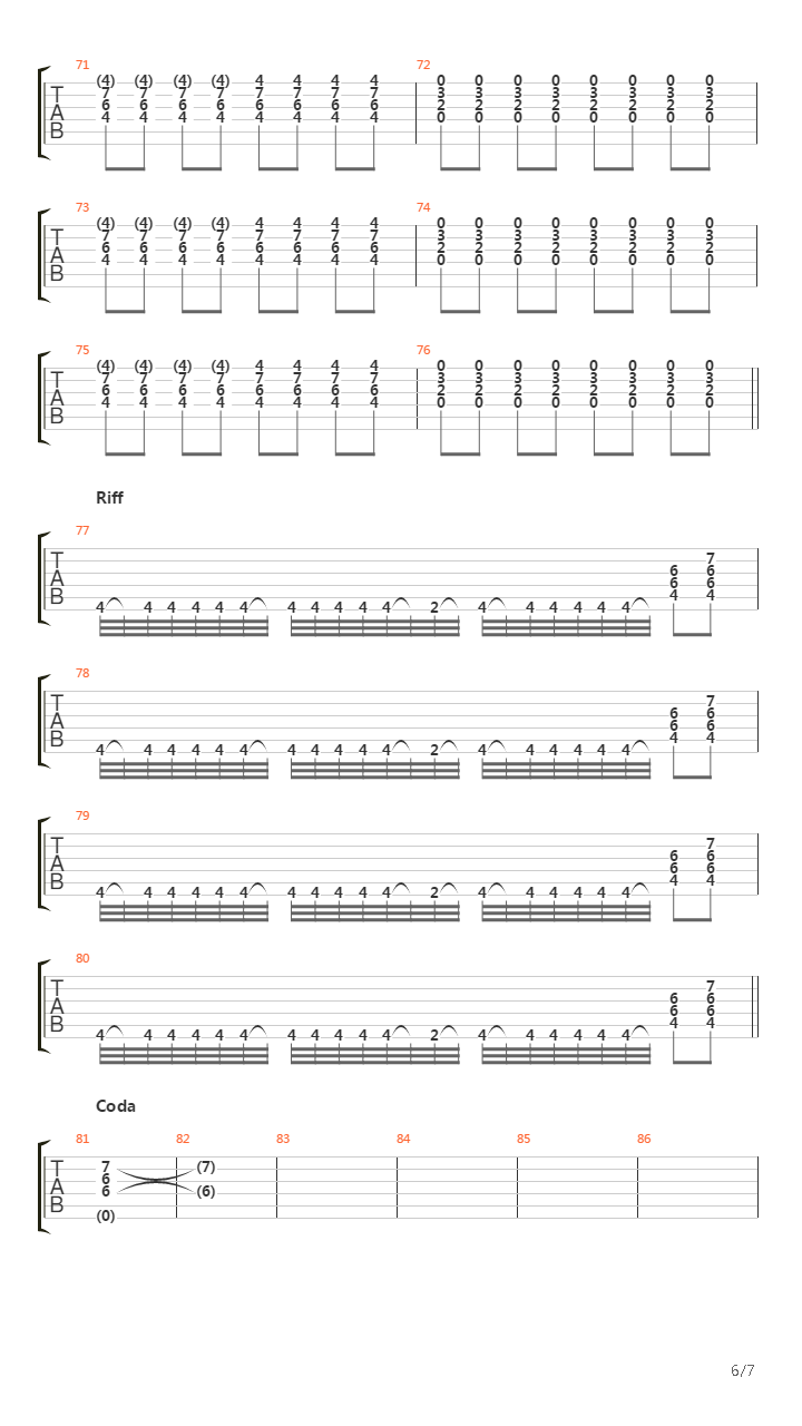 1977吉他谱
