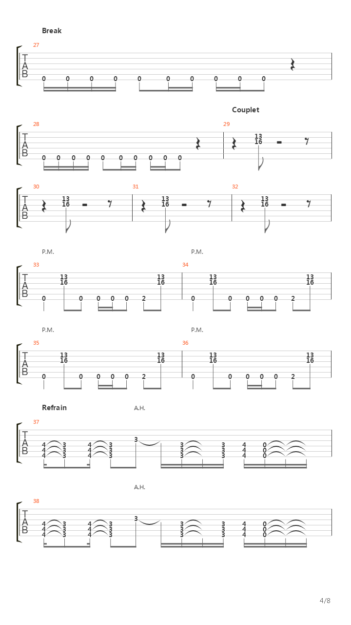 Blohm Vraie Partition吉他谱