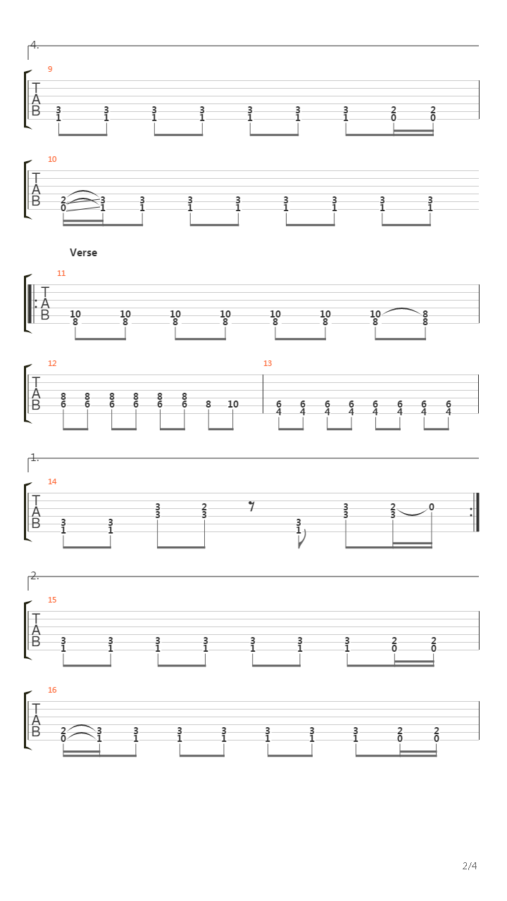 Long White Cross吉他谱