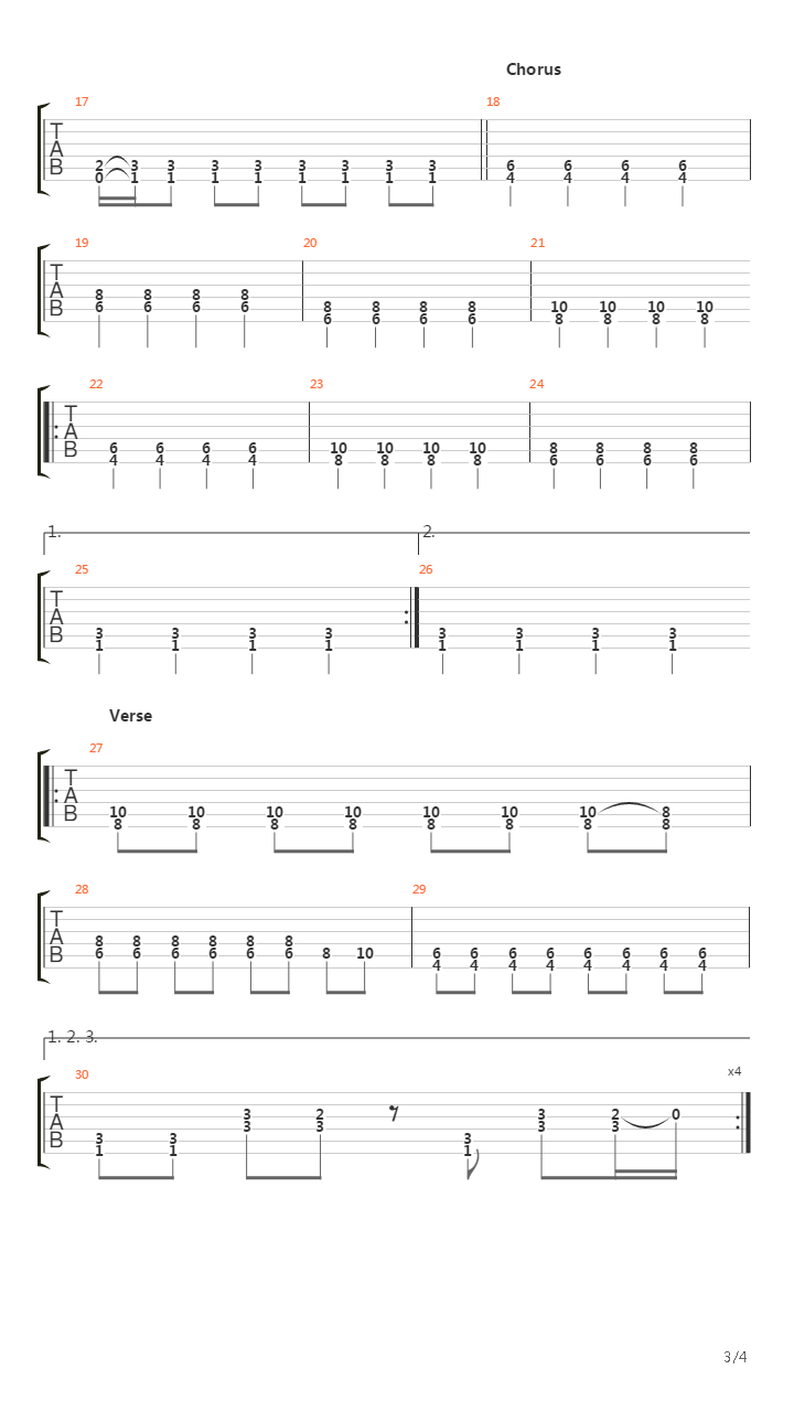 Long White Cross吉他谱