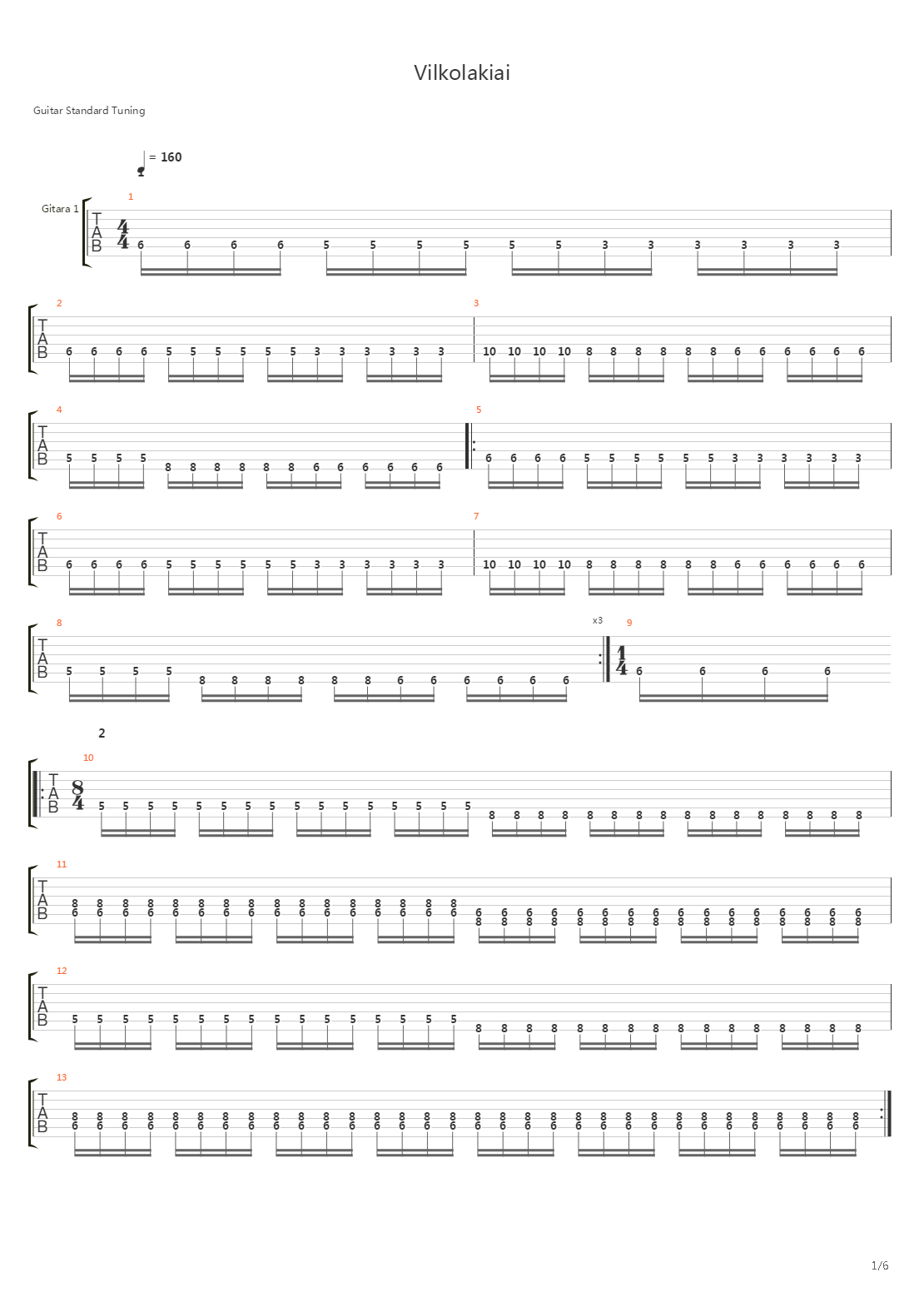 Vilkolakiai吉他谱