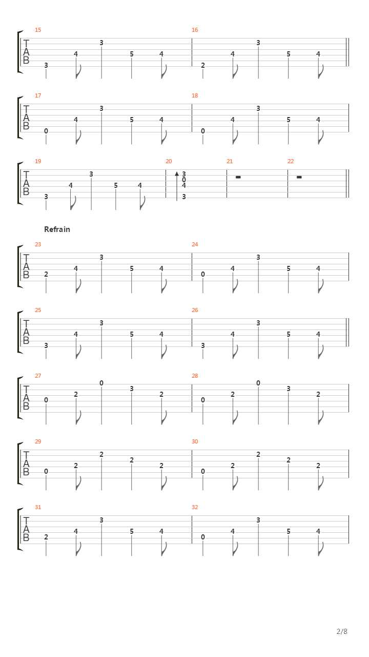Flchten吉他谱