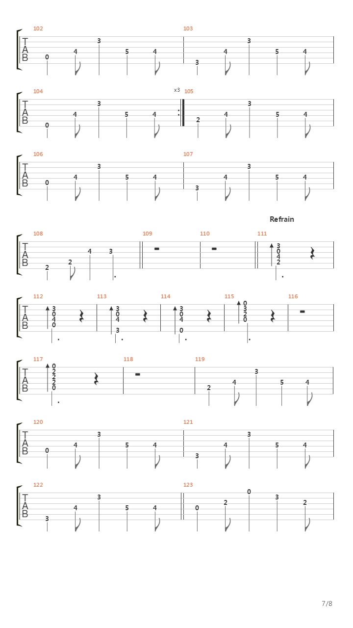 Flchten吉他谱