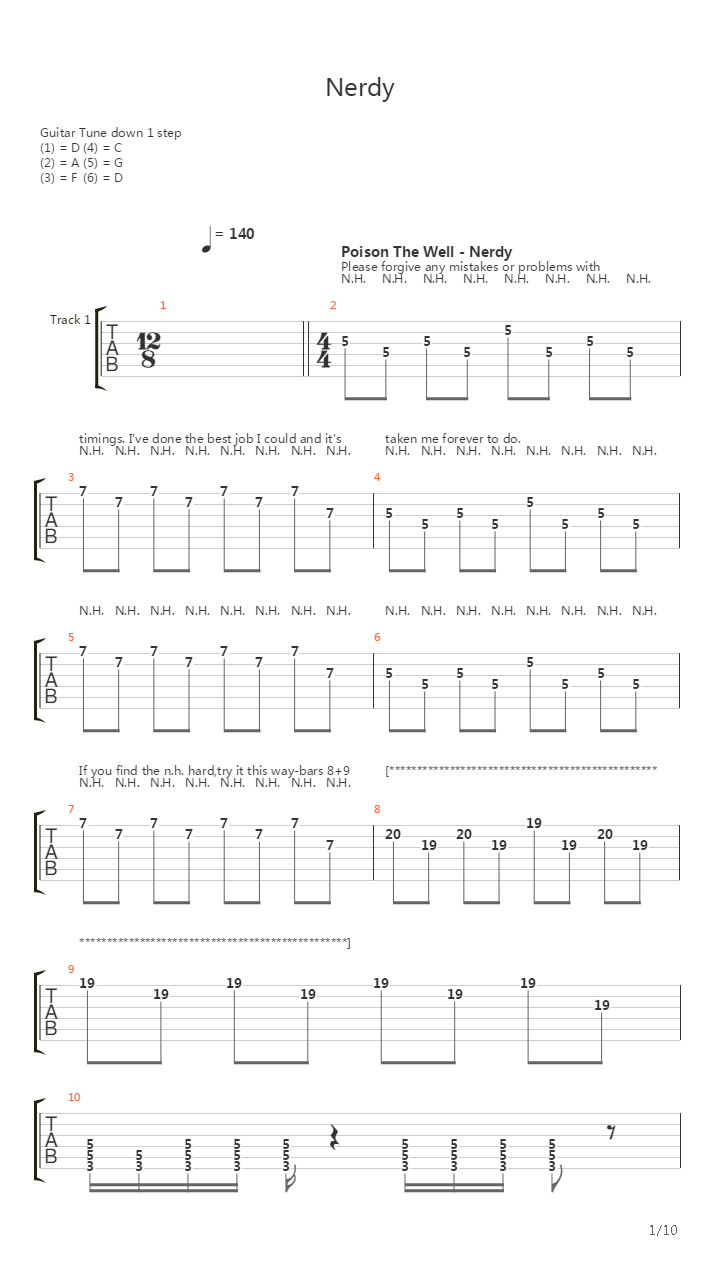 Nerdy吉他谱