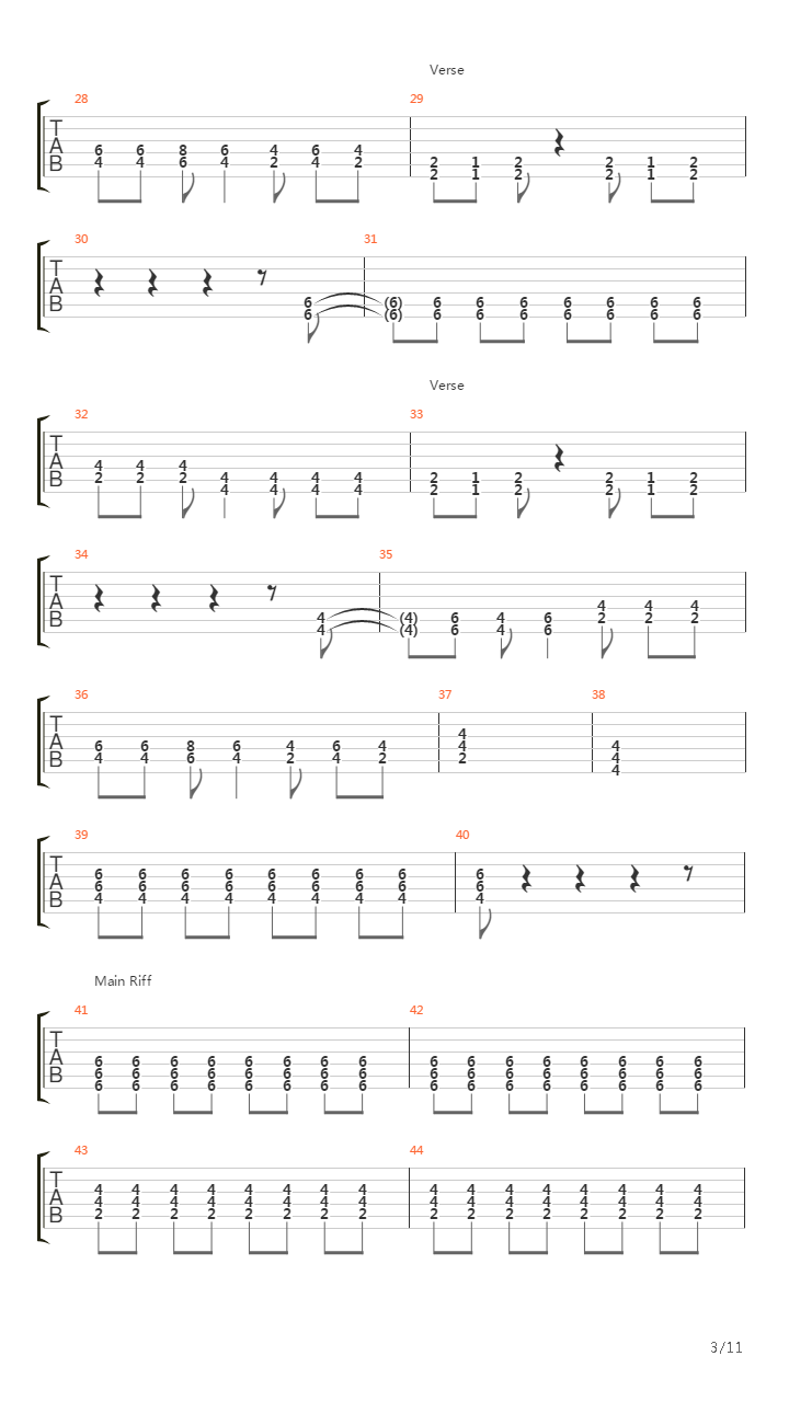 Mercury Falling吉他谱