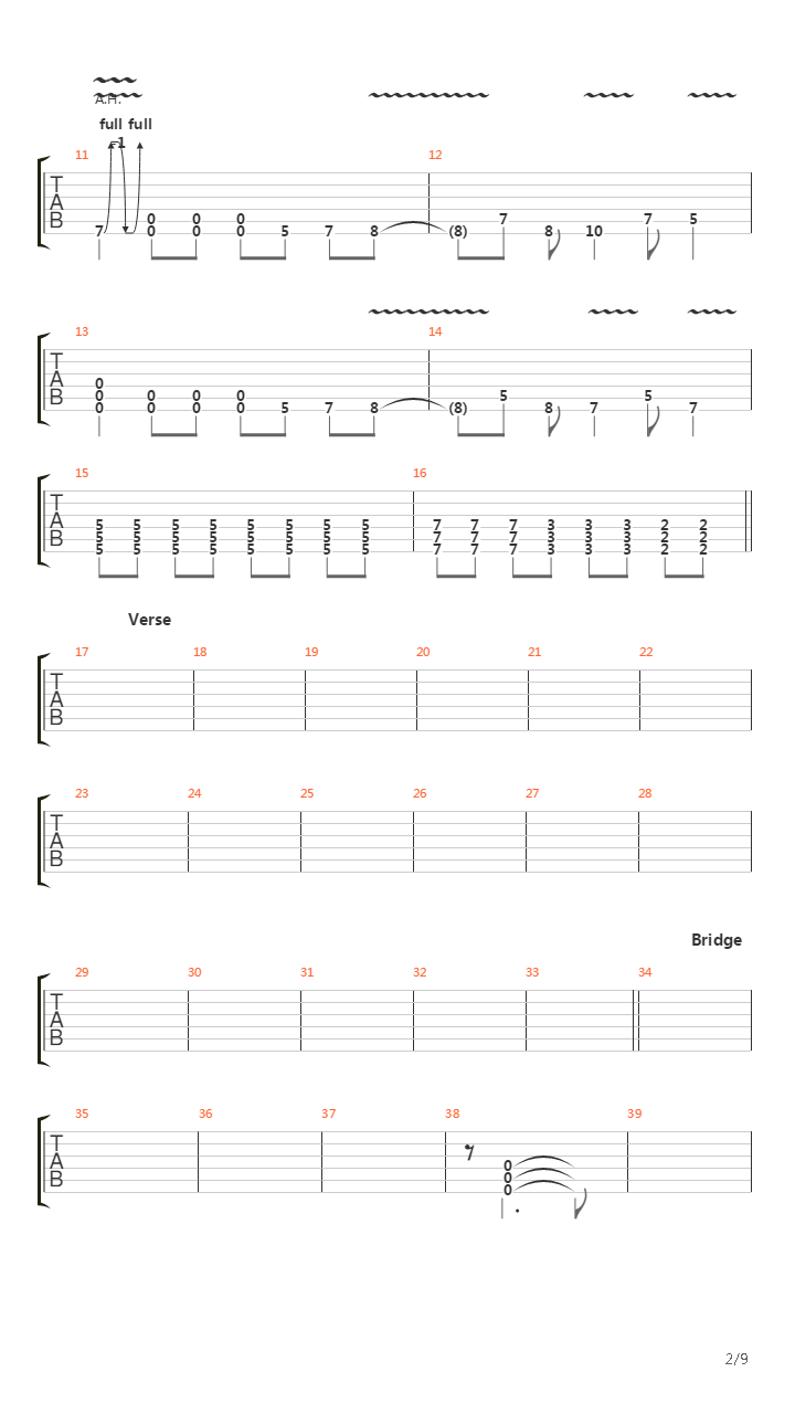 Rush吉他谱