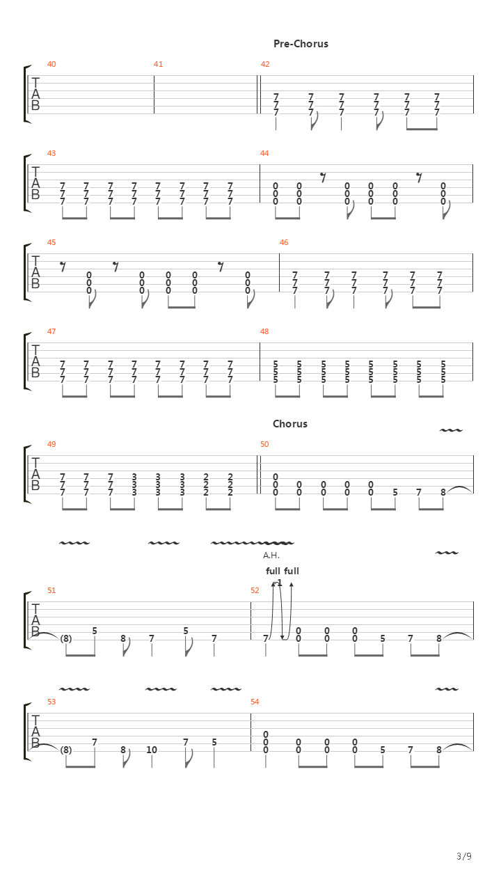 Rush吉他谱