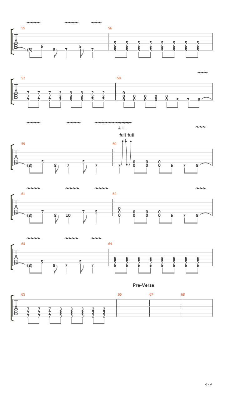 Rush吉他谱