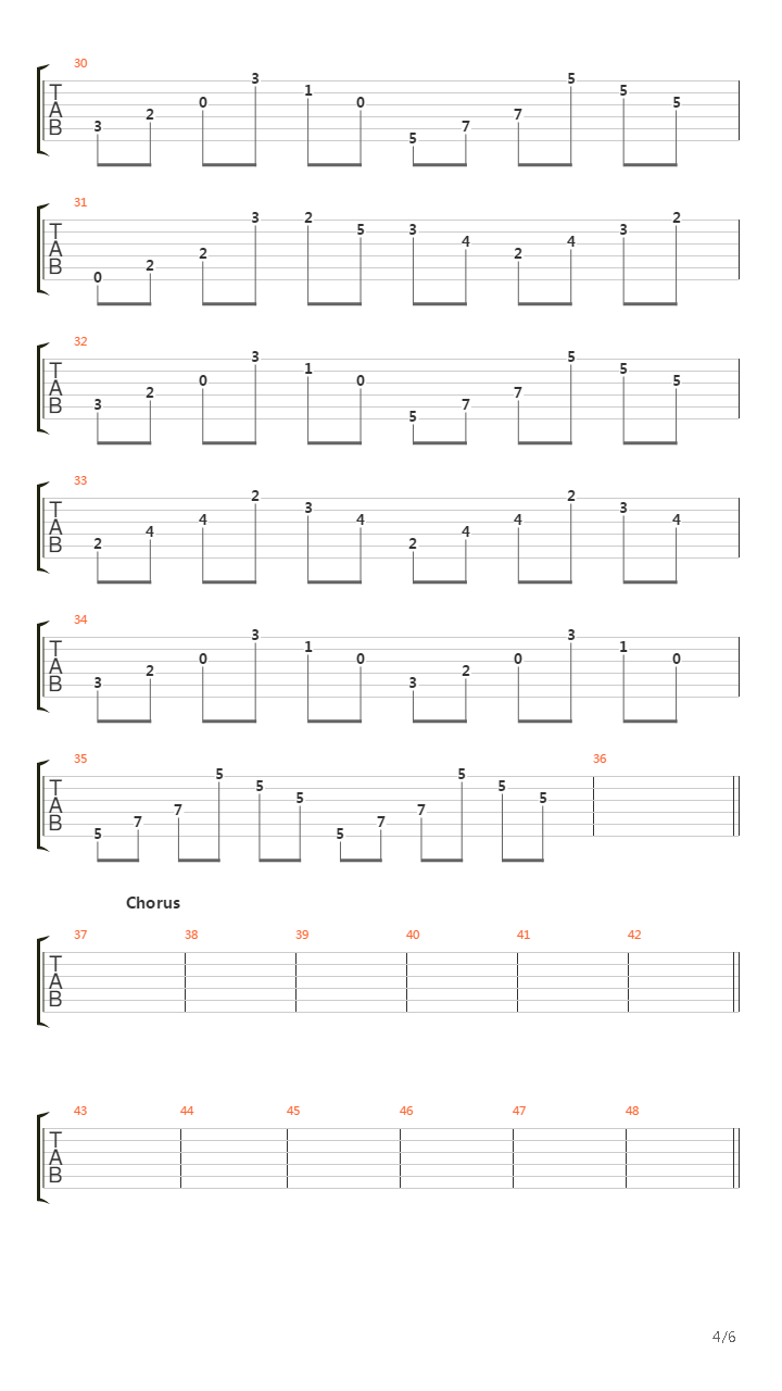 X吉他谱