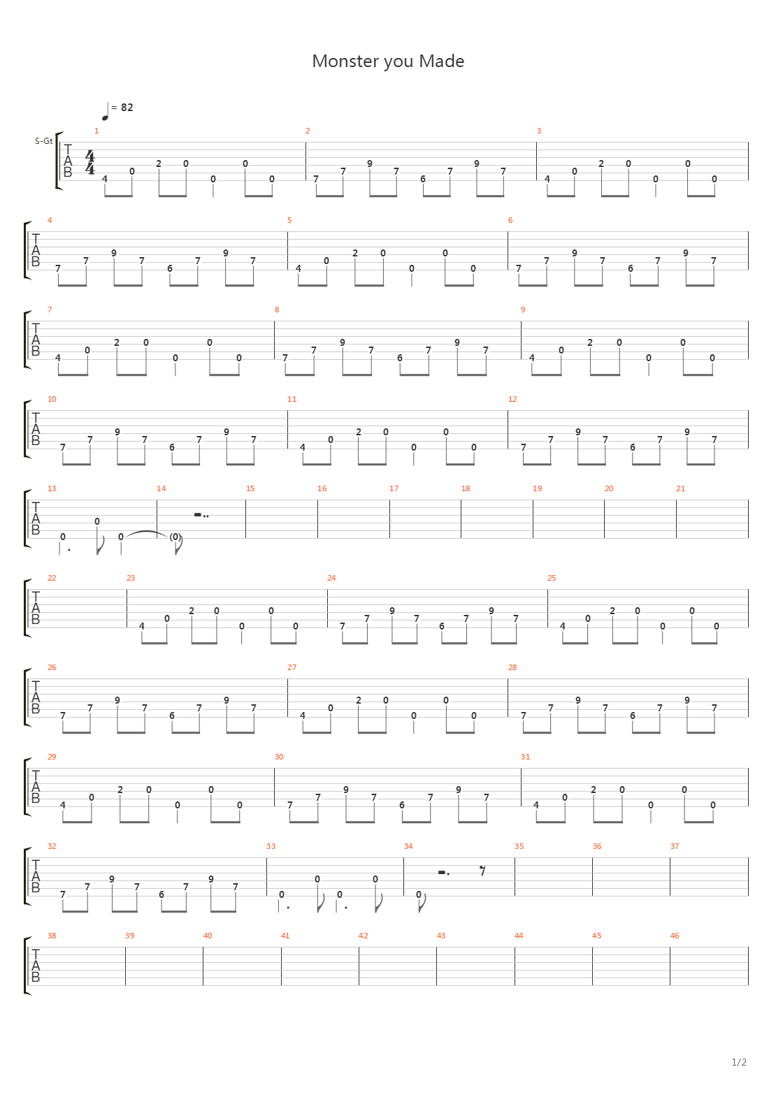Monster You Made吉他谱