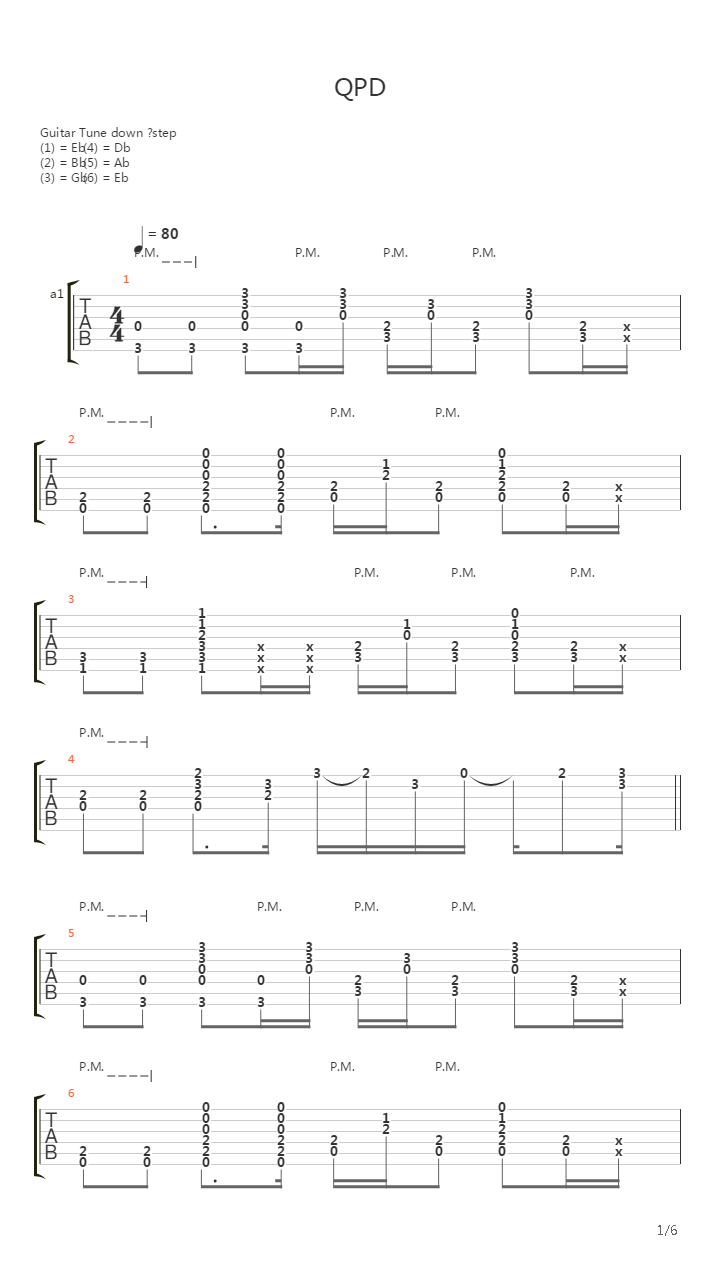 Qpd吉他谱