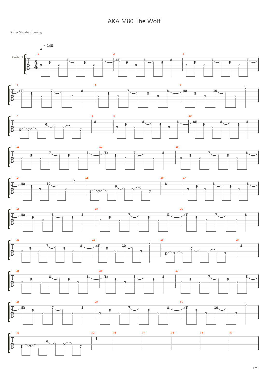 Aka M80 The Wolf吉他谱