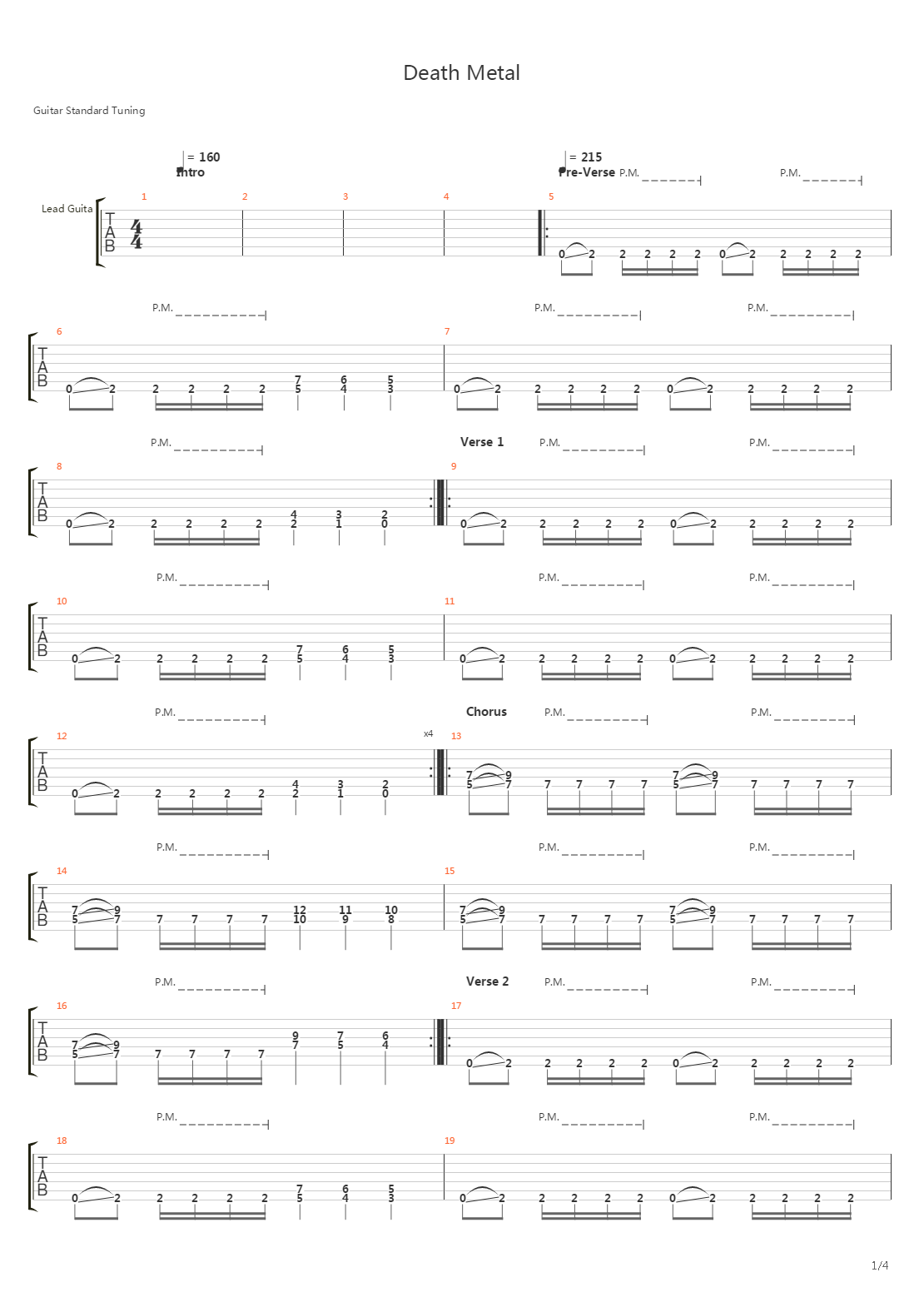 Death Metal吉他谱