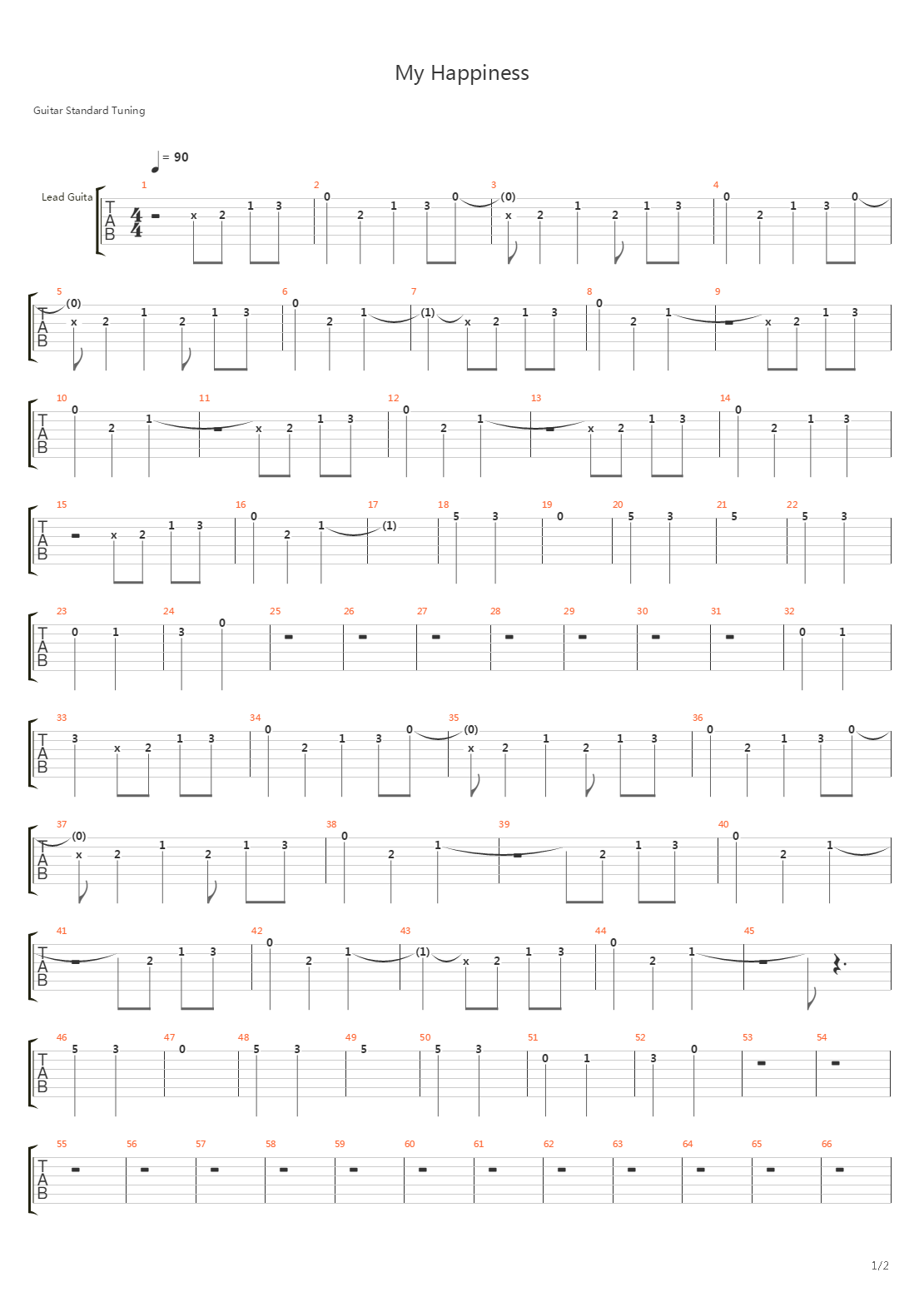 My Happiness吉他谱
