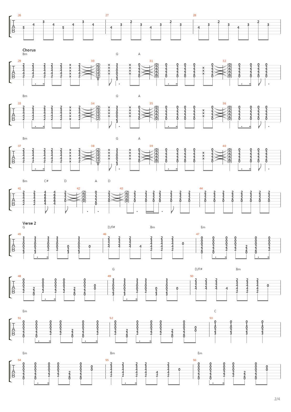 Passenger吉他谱