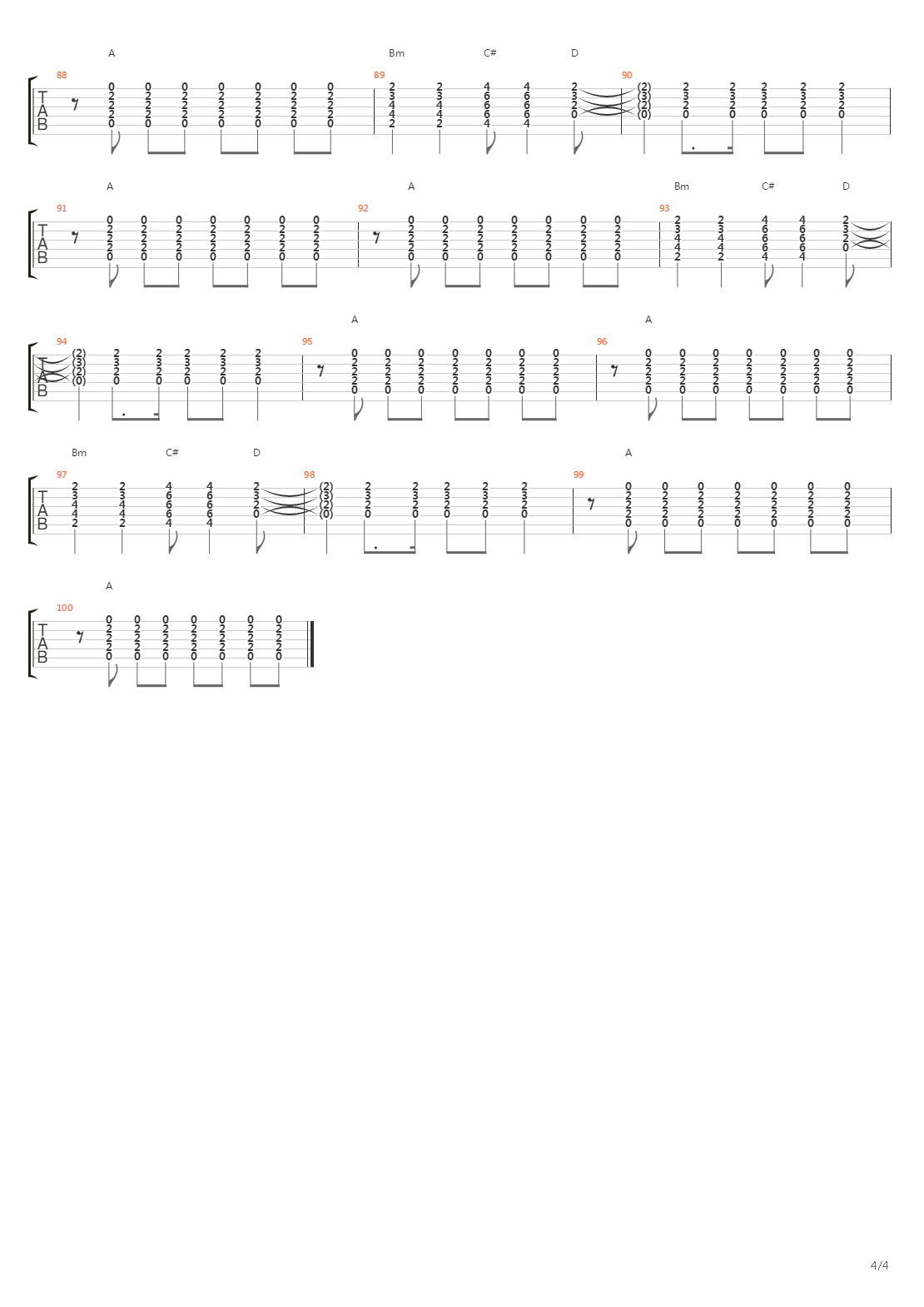 Passenger吉他谱