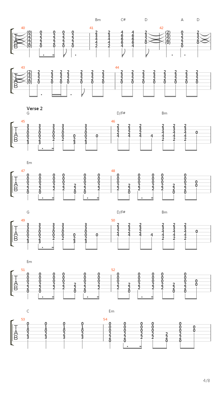 Passenger吉他谱