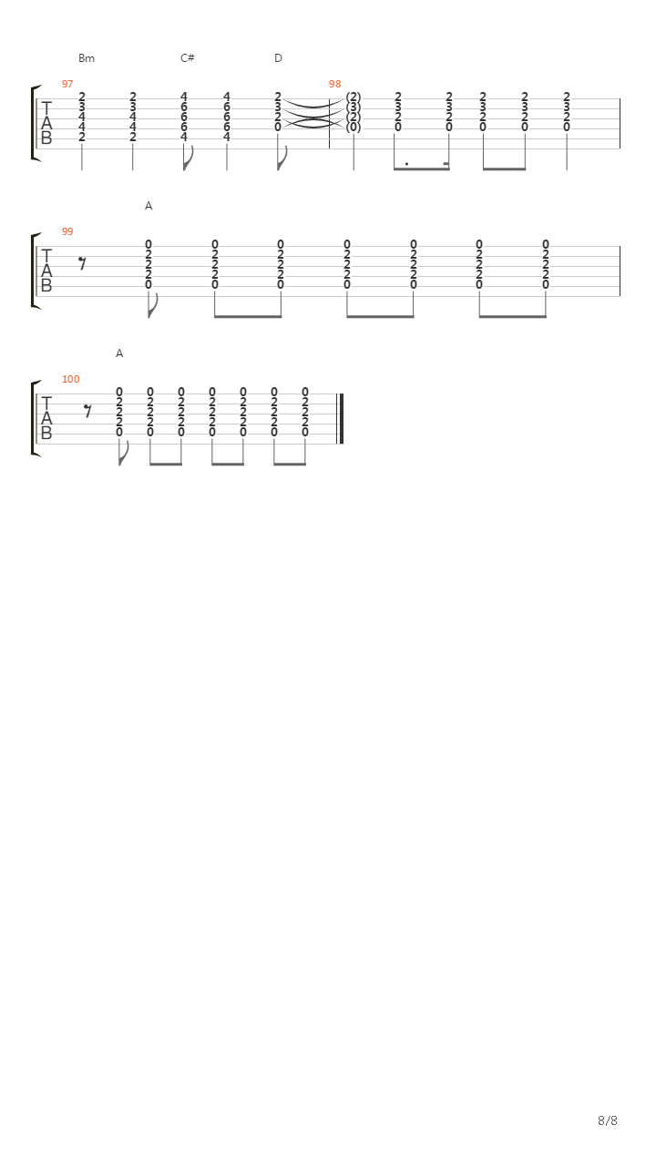 Passenger吉他谱