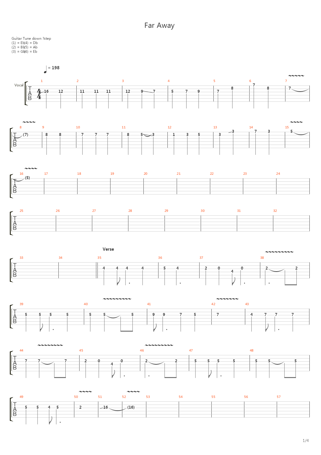Far Away吉他谱